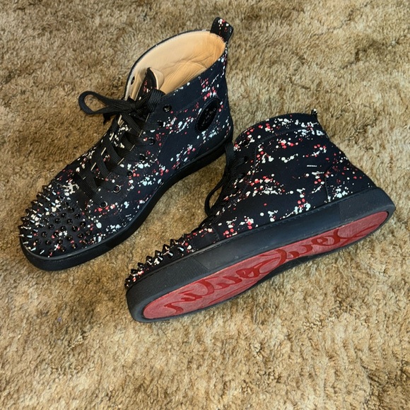 Christian Louboutin: Size 10-43 1/2 Color:Black Red & White